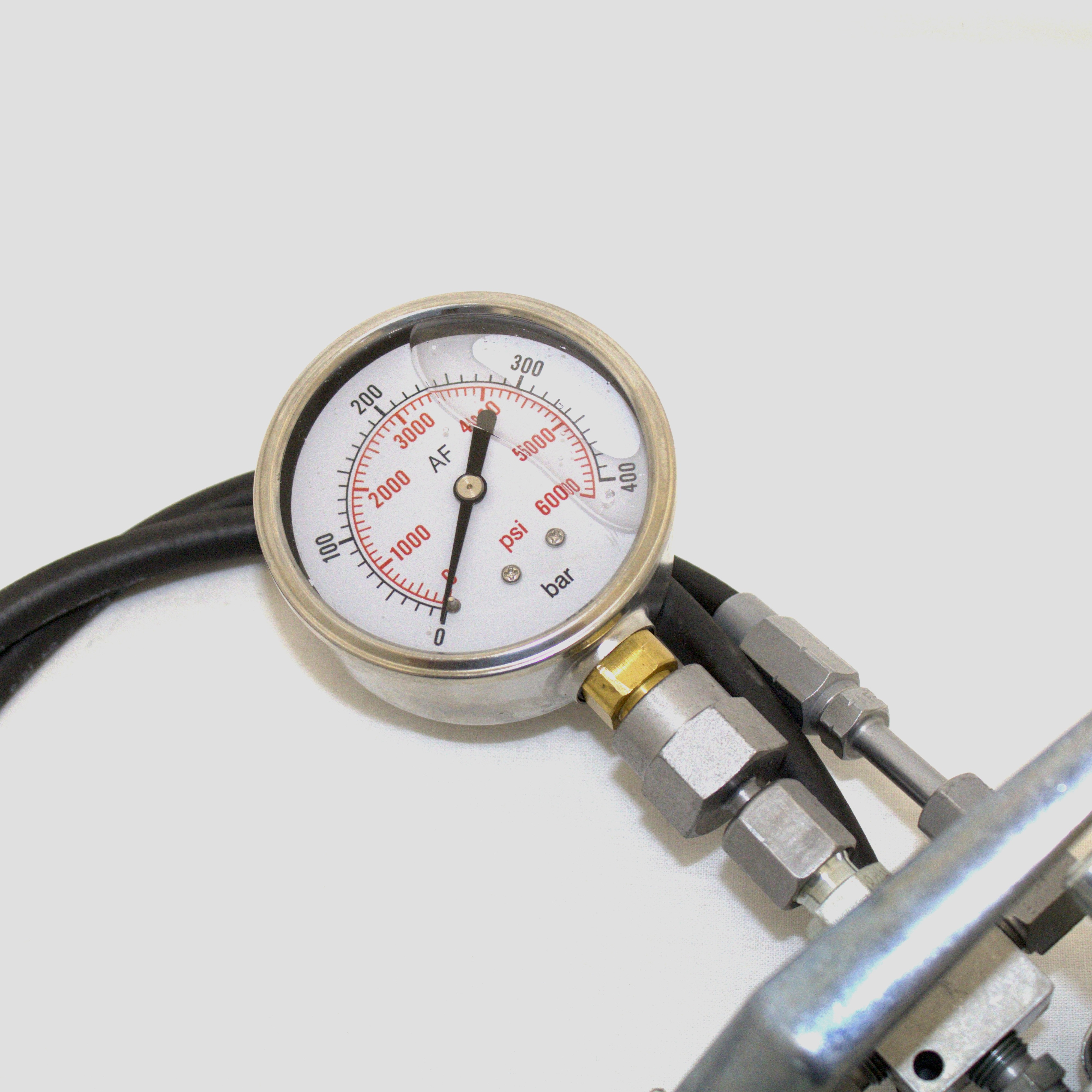 Håndsprøjte med manometer 400bar